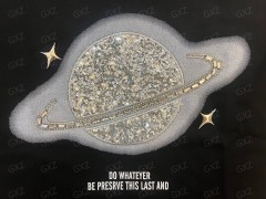 Женский комплект из двух предметов: шорты с короткими рукавами, расшитые пайетками