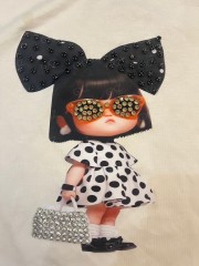 Printed cartoon starlight women's short-sleeved shorts suit