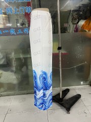 Women's positioning printed draped cutting trousers