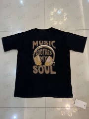 Women's handmade rhinestone hardware printed short-sleeved top T-shirt