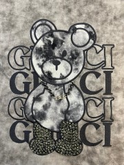 Women's printed letter embroidered diamond top