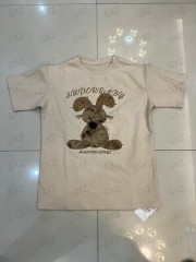 Women's short-sleeved diamond patch embroidered top