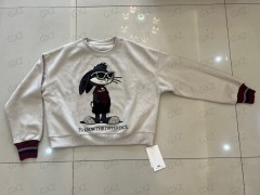 Women's long sleeve cartoon embroidered diamond sweatshirt