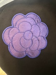 Women's long sleeve floral embroidered top