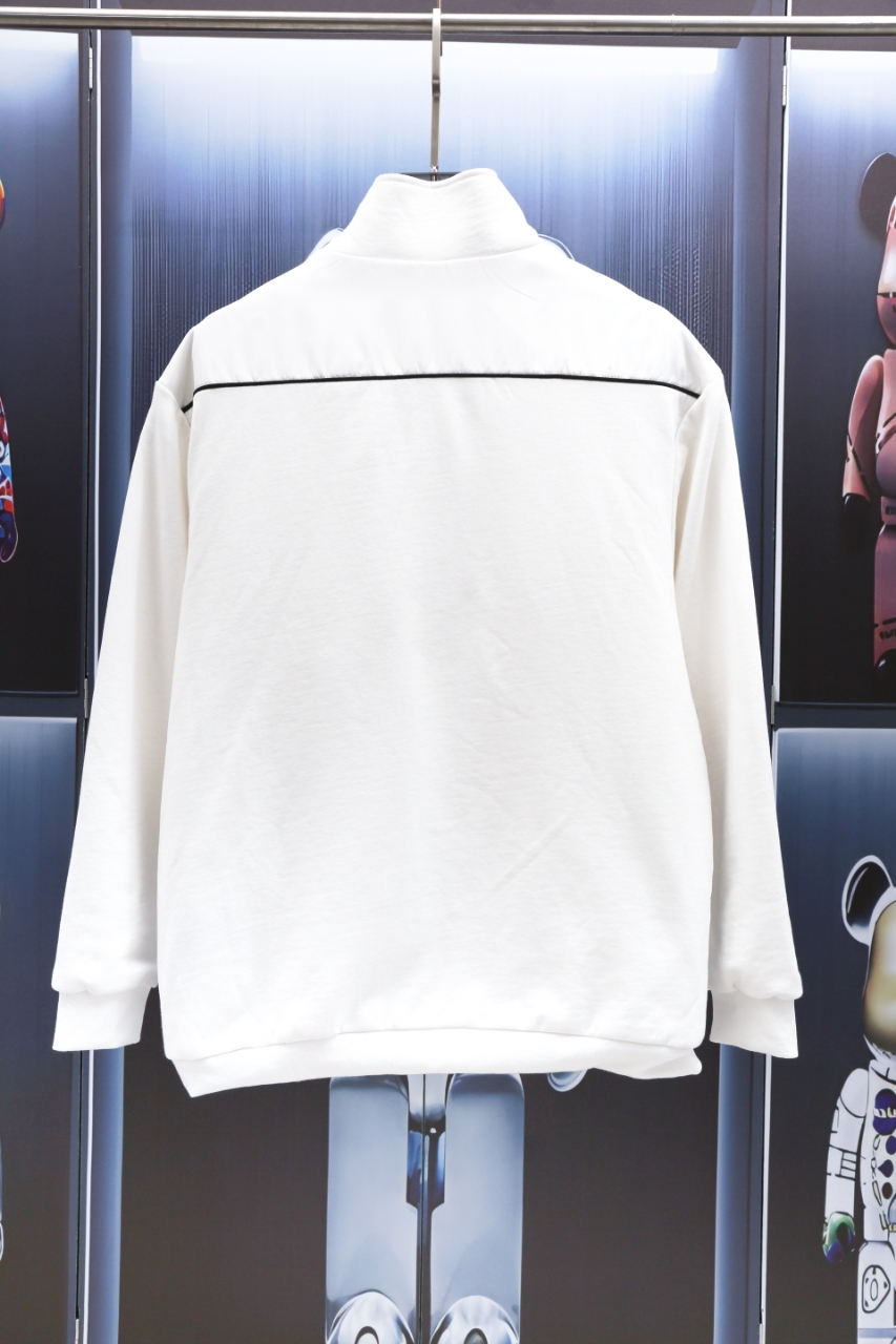 GXZ Premium White Zipper Jacket with High Neck - Customizable Winter Apparel for Men and Women
