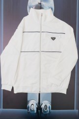 GXZ Premium White Zipper Jacket with High Neck - Customizable Winter Apparel for Men and Women
