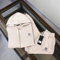 GXZ Beige Full-Zip Hoodie – Minimalist Customizable Unisex Streetwear
