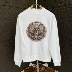 GXZ Men's Black Sweatshirt – Customizable Eagle Medallion Graphic Casual Wear