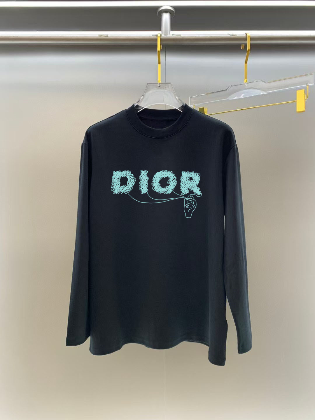 GXZ Men's Black Long-Sleeve T-Shirt – Customizable Minimalist Graphic Design