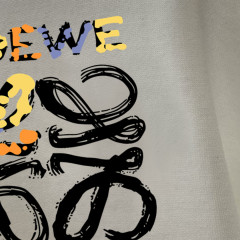 GXZ Men's Long-Sleeve White T-Shirt – Abstract Artistic Graphic Streetwear