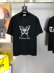 GXZ Men’s Black Butterfly Graphic T-Shirt – Elegant and Trendy Streetwear