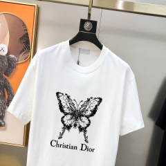 GXZ Men’s Black Butterfly Graphic T-Shirt – Elegant and Trendy Streetwear
