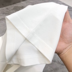 GXZ Men’s White T-Shirt with Dior-Inspired Floral Logo – Trendy and Sophisticated