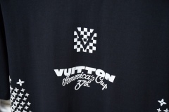 GXZ Men's Black T-Shirt with Louis Vuitton-Inspired America's Cup Graphic – Bold and Modern