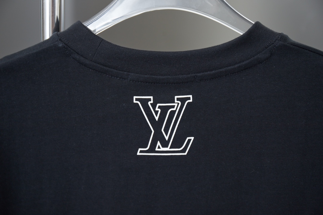 GXZ Men's Black T-Shirt with Louis Vuitton-Inspired America's Cup Graphic – Bold and Modern