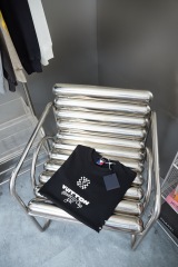 GXZ Men's Black T-Shirt with Louis Vuitton-Inspired America's Cup Graphic – Bold and Modern