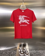 GXZ Men's Red Burberry Knight Graphic T-Shirt – Bold and Iconic Casual Style