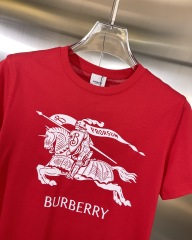 GXZ Men's Red Burberry Knight Graphic T-Shirt – Bold and Iconic Casual Style
