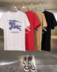 GXZ Men's Red Burberry Knight Graphic T-Shirt – Bold and Iconic Casual Style