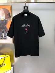 GXZ Men's Olive Green Rose Embroidery T-Shirt – Effortlessly Chic Casual Wear