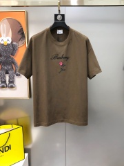 GXZ Men's Olive Green Rose Embroidery T-Shirt – Effortlessly Chic Casual Wear