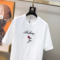 GXZ Men's Olive Green Rose Embroidery T-Shirt – Effortlessly Chic Casual Wear