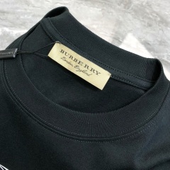 GXZ Men’s White Graphic Logo T-Shirt – Classic Burberry-Inspired Casual Wear