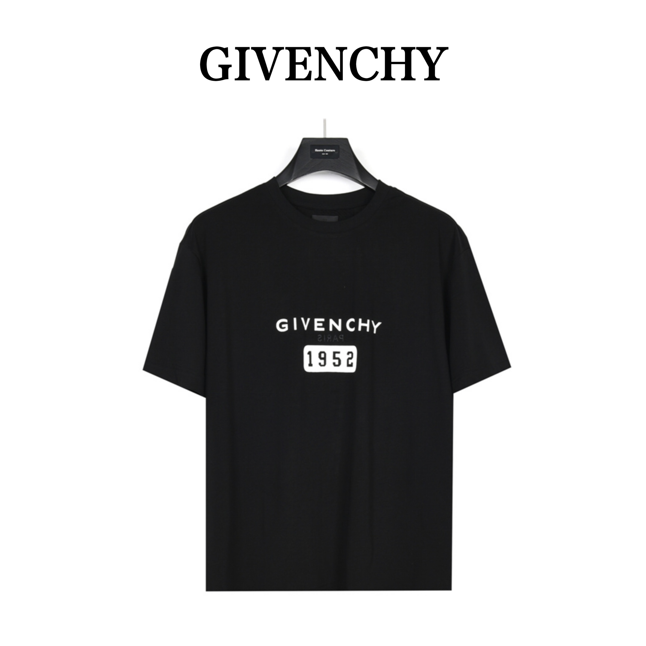 GXZ Men’s Black Givenchy 1952 Graphic T-Shirt – Premium Casual Streetwear