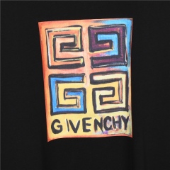 GXZ Men’s Black Multicolor Givenchy Graphic T-Shirt – Artistic Streetwear Staple