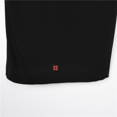 GXZ Men’s Black T-Shirt with Vibrant Red Givenchy-Inspired Graphic – Perfect for Urban Style