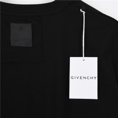 GXZ Men’s Black T-Shirt with Vibrant Red Givenchy-Inspired Graphic – Perfect for Urban Style