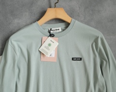 GXZ Minimalist Long Sleeve T-Shirt for Men – Soft Cotton, Available in Sage Green, Black, and White