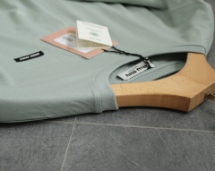 GXZ Minimalist Long Sleeve T-Shirt for Men – Soft Cotton, Available in Sage Green, Black, and White