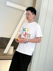 GXZ Men’s Multicolor LV-Inspired T-Shirt – Premium Streetwear for Bold Style