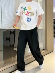 GXZ Men’s Multicolor LV-Inspired T-Shirt – Premium Streetwear for Bold Style