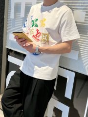 GXZ Men’s Multicolor LV-Inspired T-Shirt – Premium Streetwear for Bold Style