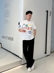 GXZ Men’s Multicolor LV-Inspired T-Shirt – Premium Streetwear for Bold Style