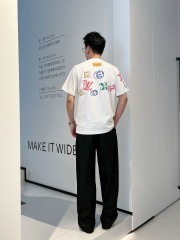 GXZ Men’s Multicolor LV-Inspired T-Shirt – Premium Streetwear for Bold Style