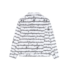 Strike the Perfect Note with the GXZ Musical Print Denim Jacket