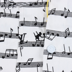 Strike the Perfect Note with the GXZ Musical Print Denim Jacket
