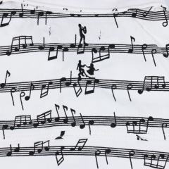 Strike the Perfect Note with the GXZ Musical Print Denim Jacket