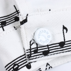Strike the Perfect Note with the GXZ Musical Print Denim Jacket