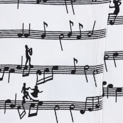 Strike the Perfect Note with the GXZ Musical Print Denim Jacket