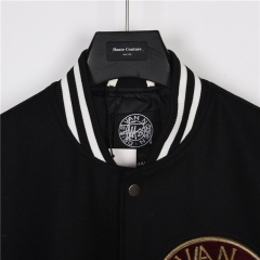 Step Up Your Streetwear Game with the GXZ Black & White Embroidered Varsity Jacket