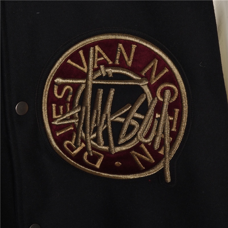 Step Up Your Streetwear Game with the GXZ Black & White Embroidered Varsity Jacket