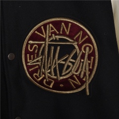 Step Up Your Streetwear Game with the GXZ Black & White Embroidered Varsity Jacket