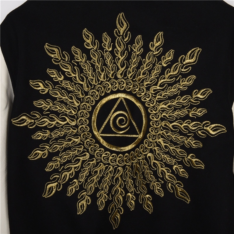 Step Up Your Streetwear Game with the GXZ Black & White Embroidered Varsity Jacket
