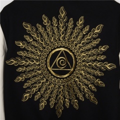 Step Up Your Streetwear Game with the GXZ Black & White Embroidered Varsity Jacket