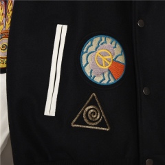 Step Up Your Streetwear Game with the GXZ Black & White Embroidered Varsity Jacket