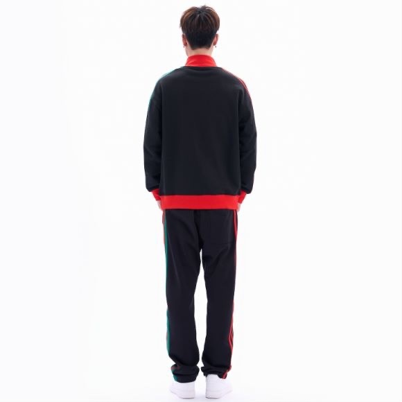 Upgrade Your Streetwear with the GXZ Track Jacket - Classic Red, Black & Green